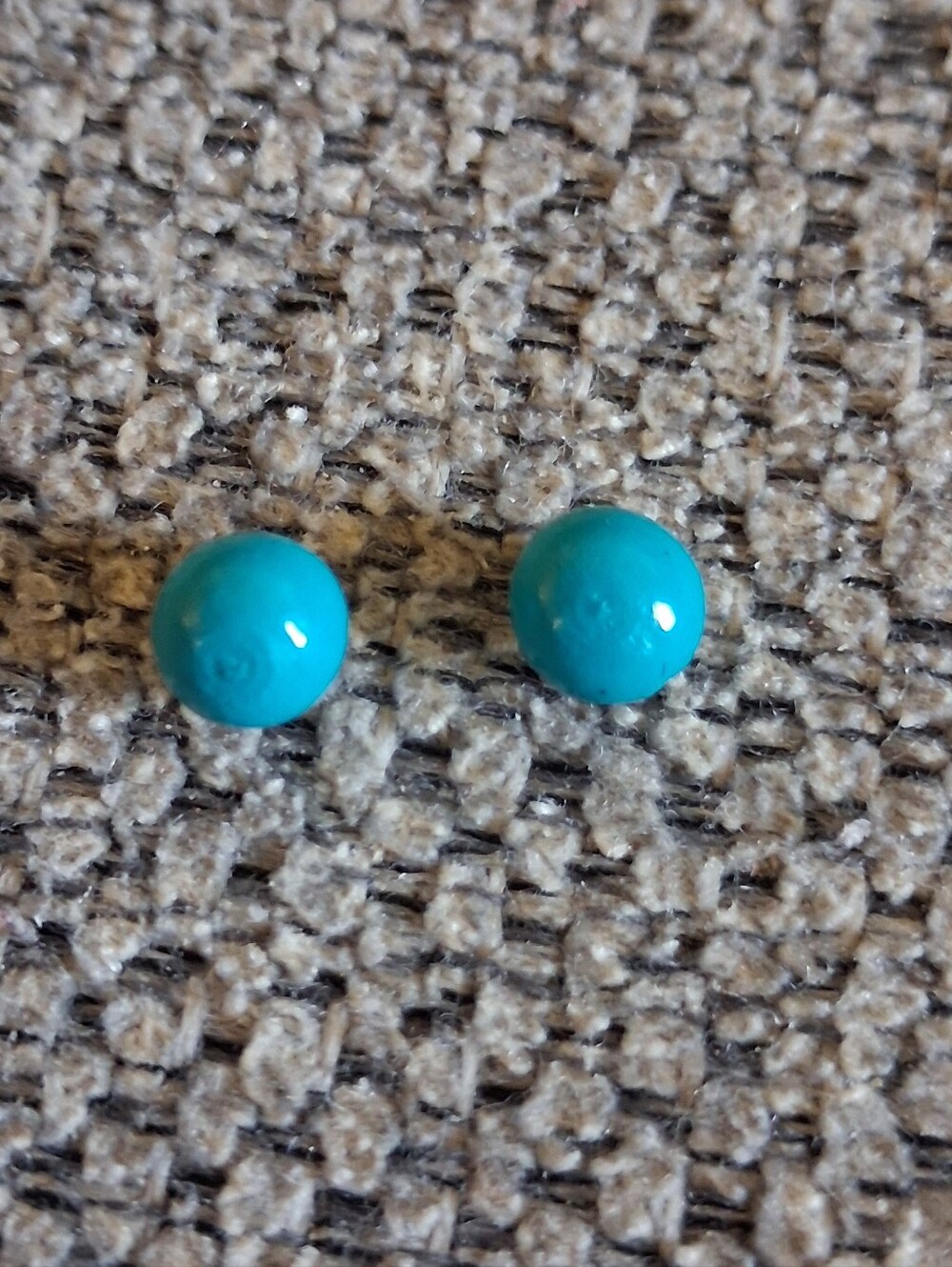 Turquoise Round Stud Earrings